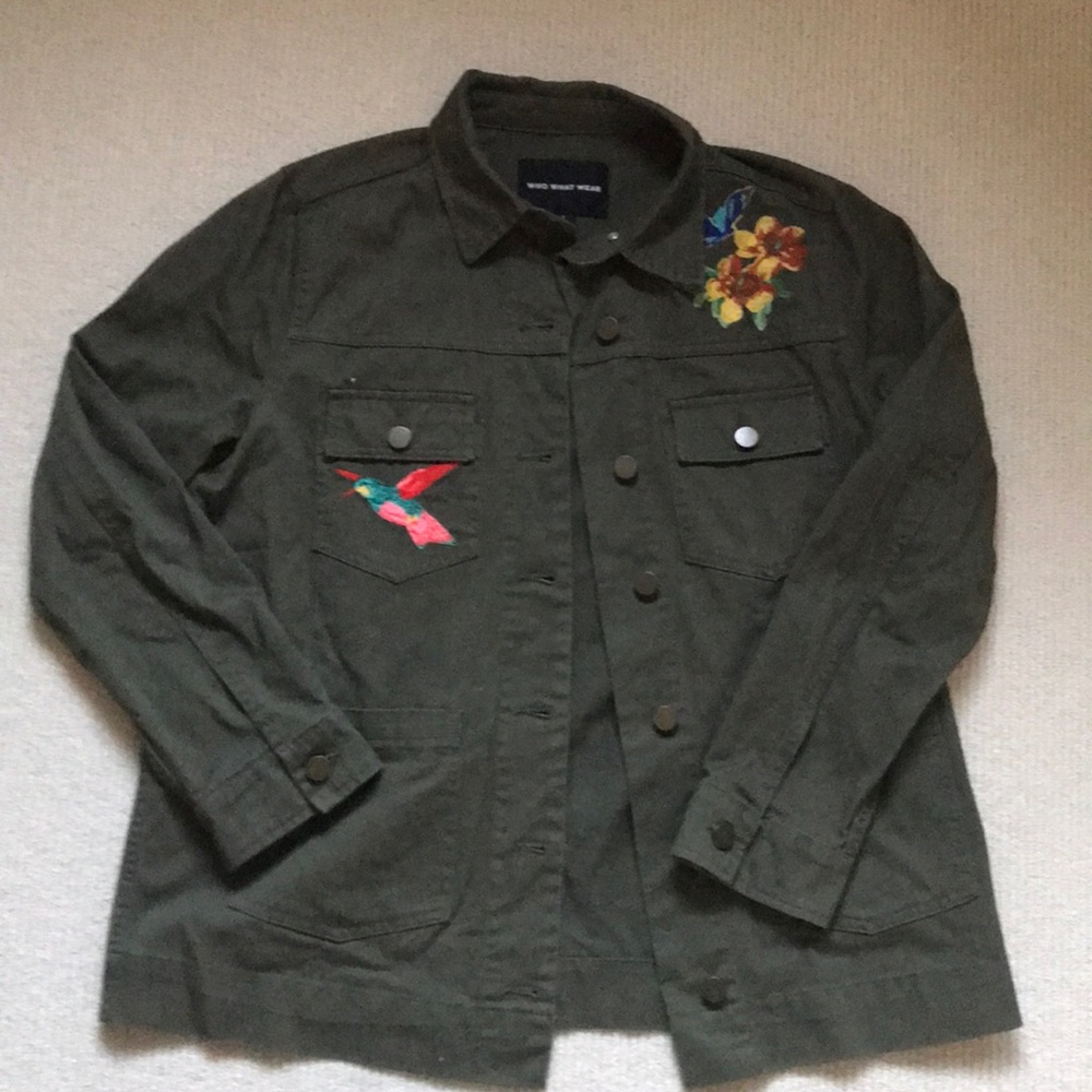 Who What Wear canvas olive green jacket